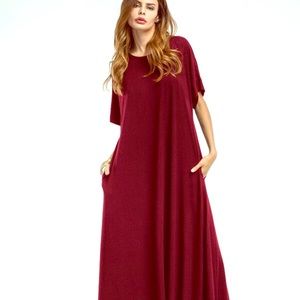 Crew/round-neck Maxi Dress - NEW!